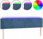 Furniture Limited Hoofdbord LED 180x5x78 88 cm fluweel donkerblauw - Thumbnail 1