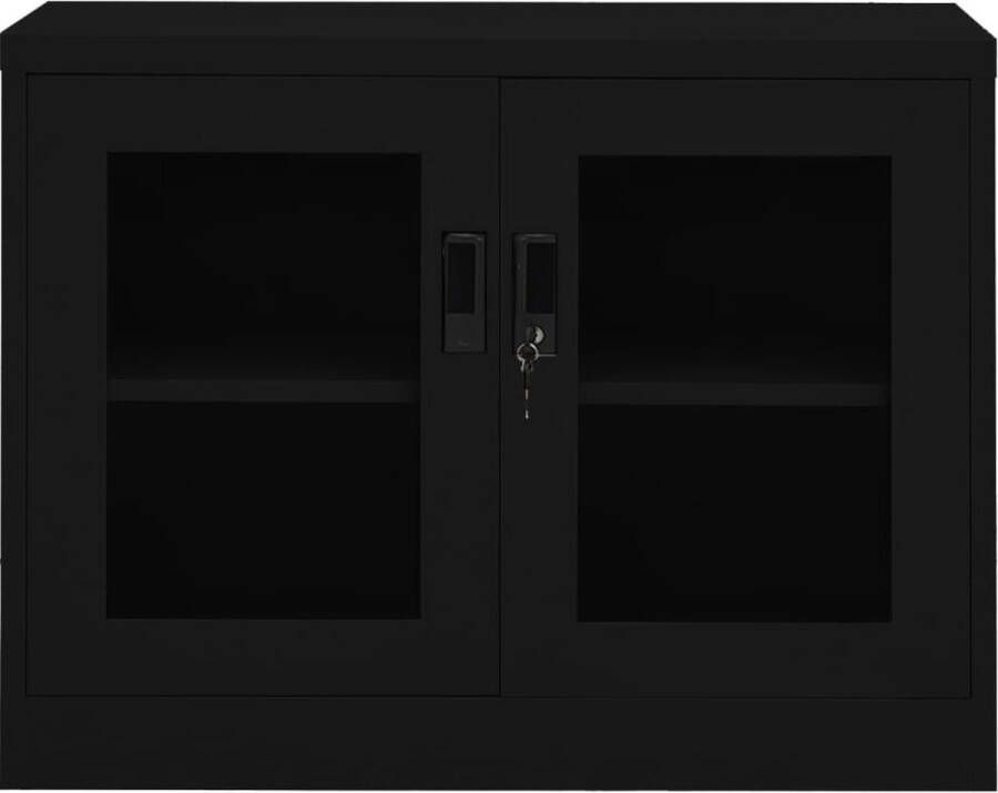 Prolenta Premium INFIORI Kantoorkast 90x40x70 cm staal zwart - Foto 2