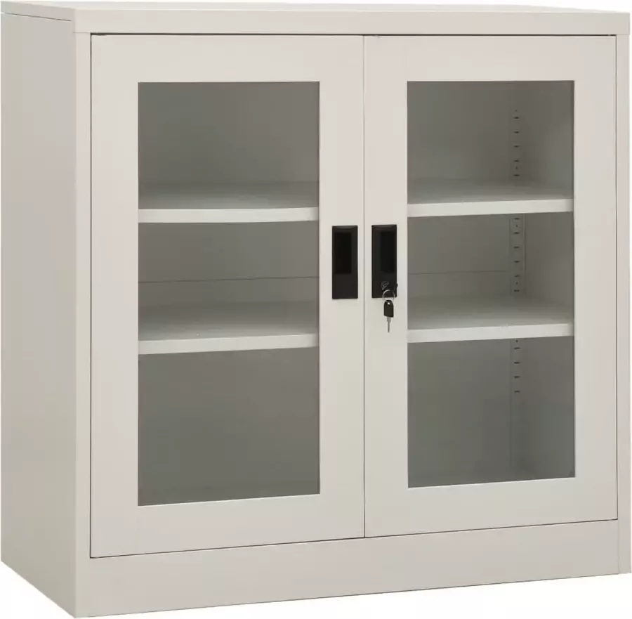 Prolenta Premium INFIORI Kantoorkast 90x40x90 cm staal lichtgrijs