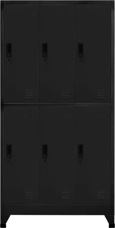 Furniture Limited Lockerkast 90x45x180 cm staal zwart