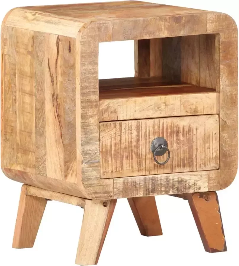 Furniture Limited Nachtkastje 30x30x41 cm ruw mangohout