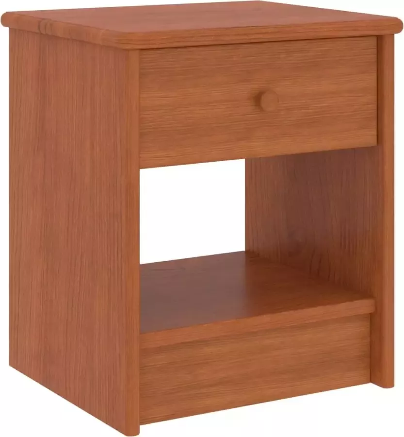Furniture Limited Nachtkastje 35x30x40 cm massief grenenhout honingbruin