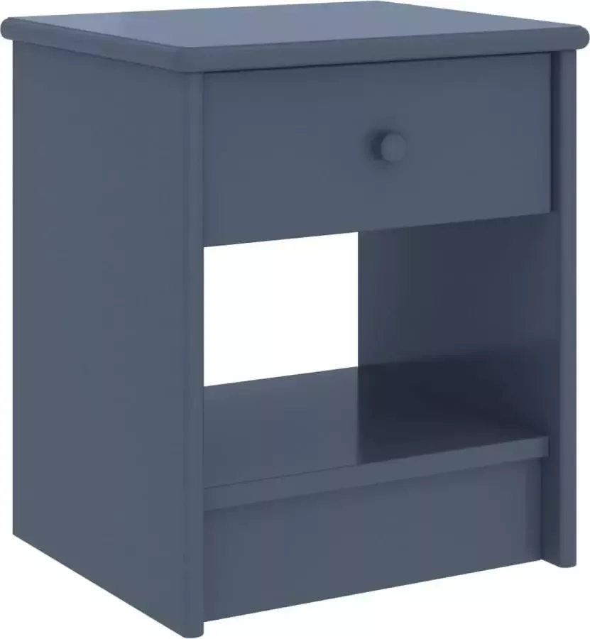 Furniture Limited Nachtkastje 35x30x40 cm massief grenenhout lichtgrijs