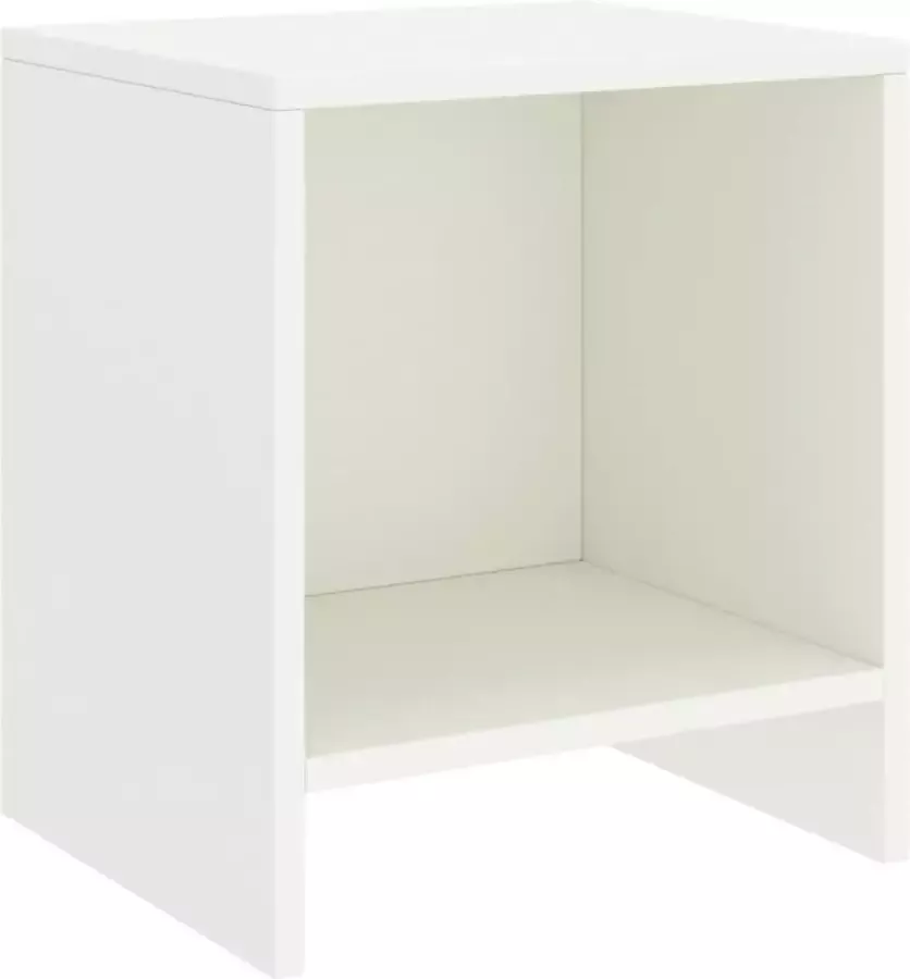 Furniture Limited Nachtkastje 35x30x40 cm massief grenenhout wit