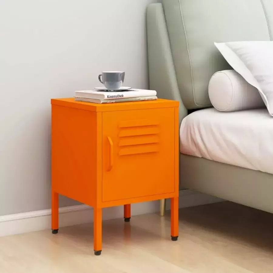 Furniture Limited Nachtkastje 35x35x51 cm staal oranje