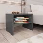 Furniture Limited Nachtkastje 40x30x30 cm bewerkt hout hoogglans grijs - Thumbnail 2