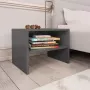 Furniture Limited Nachtkastje 40x30x30 cm bewerkt hout hoogglans grijs - Thumbnail 1