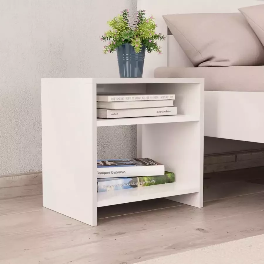Furniture Limited Nachtkastje 40x30x40 cm bewerkt hout wit