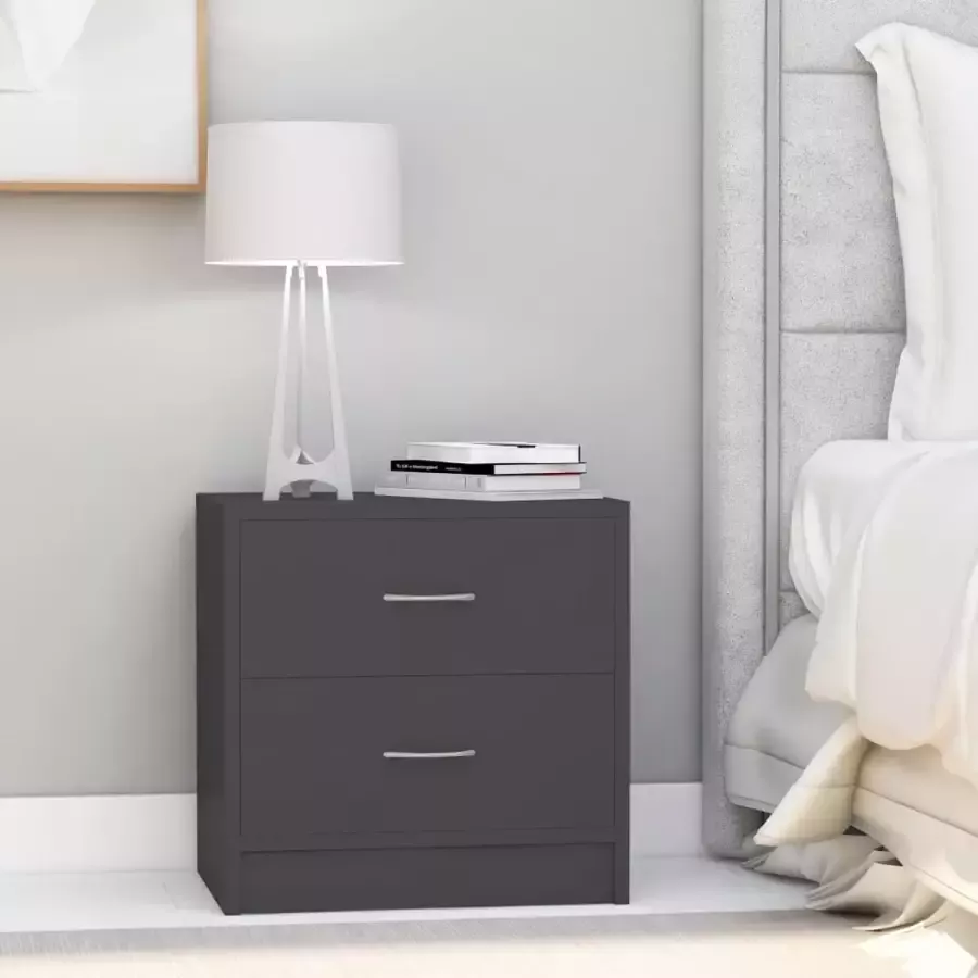 Furniture Limited Nachtkastje 40x30x40 cm spaanplaat grijs