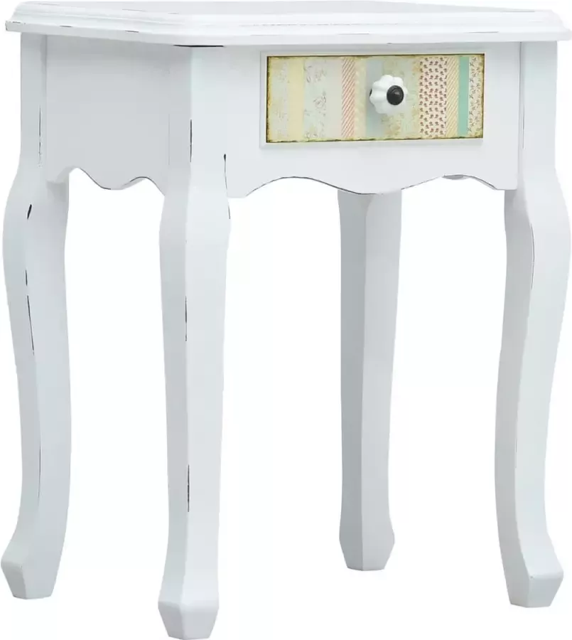 Furniture Limited Nachtkastje 40x30x50 5 cm hout wit