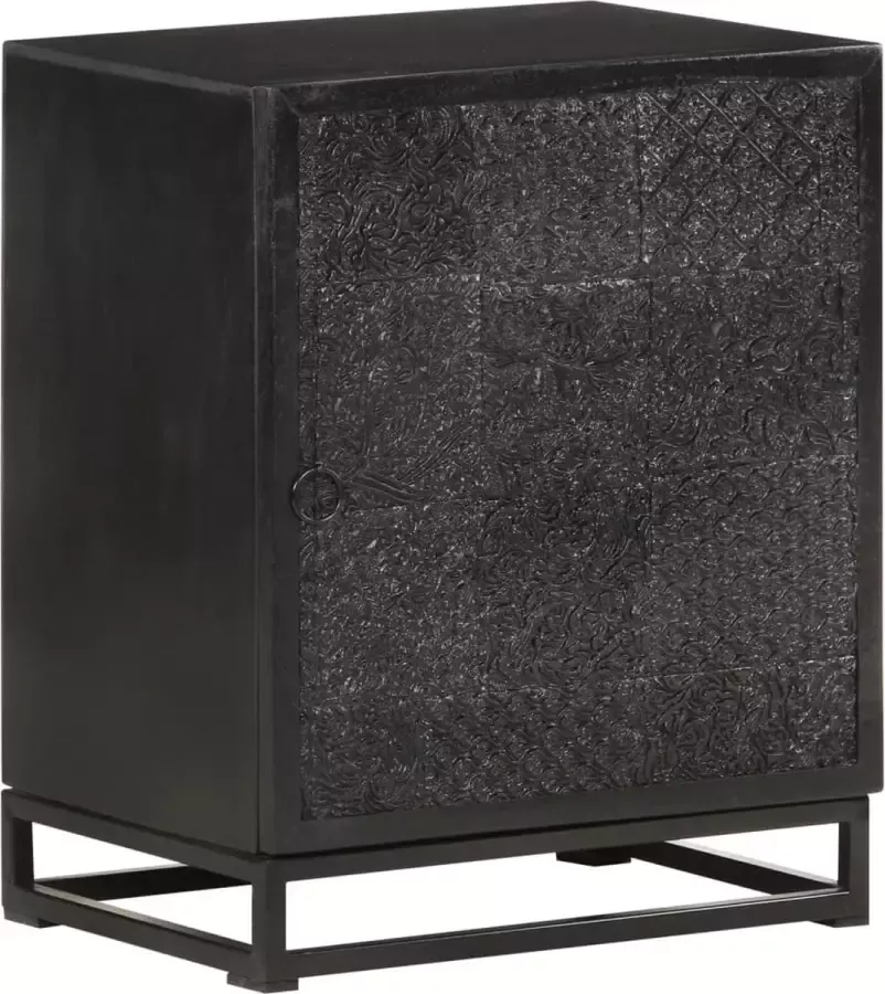 Furniture Limited Nachtkastje 40x30x50 cm massief acaciahout en mangohout zwart