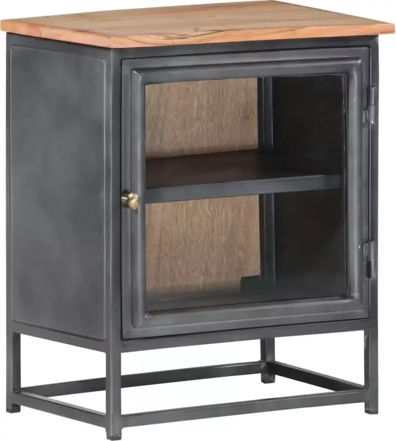 Furniture Limited Nachtkastje 40x30x50 cm massief acaciahout grijs