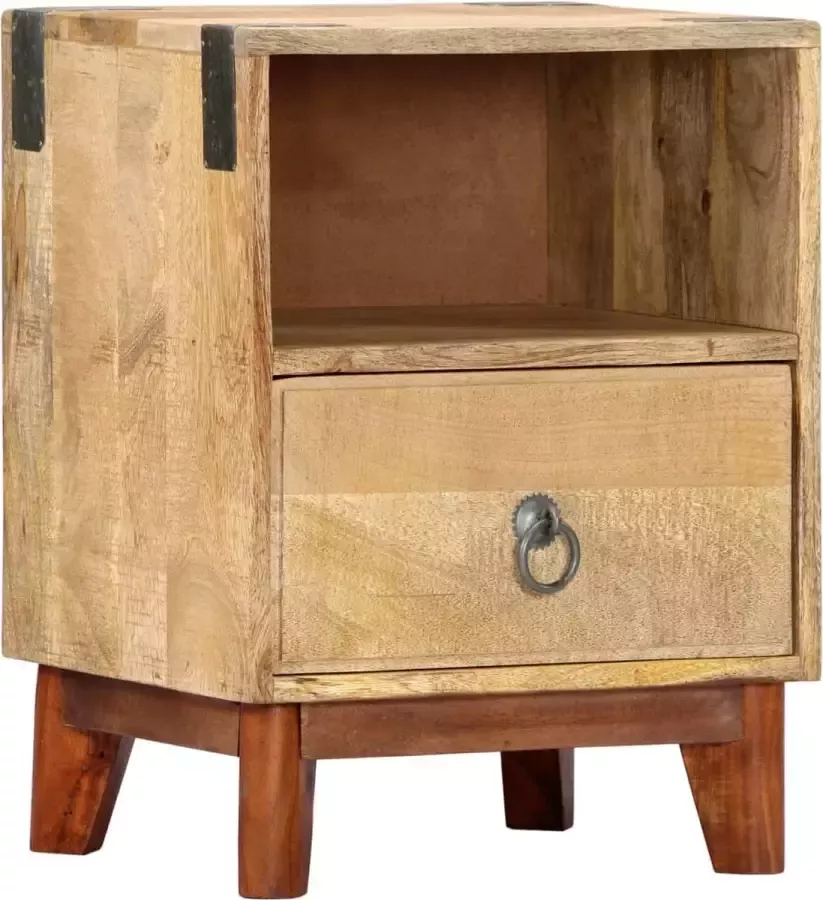 Furniture Limited Nachtkastje 40x30x52 cm massief ruw mangohout