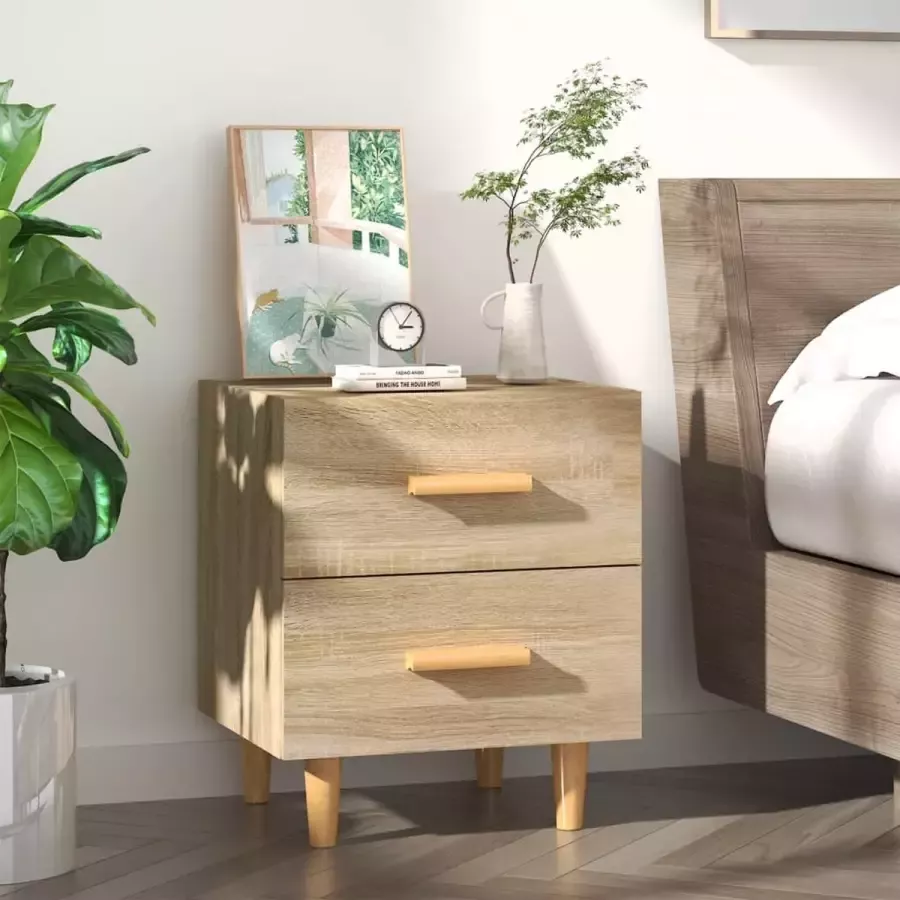 Furniture Limited Nachtkastje 40x35x47 5 cm sonoma eikenkleurig