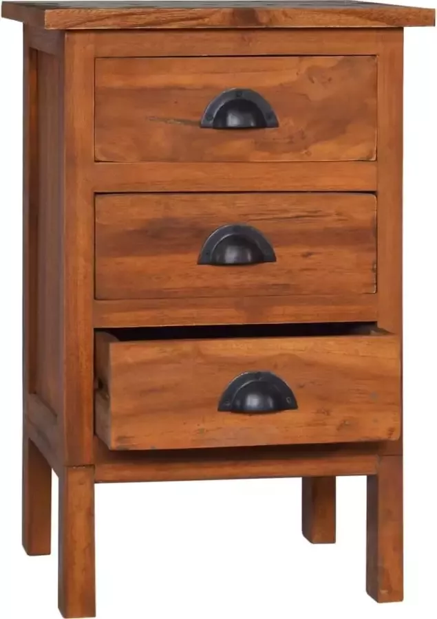 Furniture Limited Nachtkastje 40x35x60 cm massief teakhout