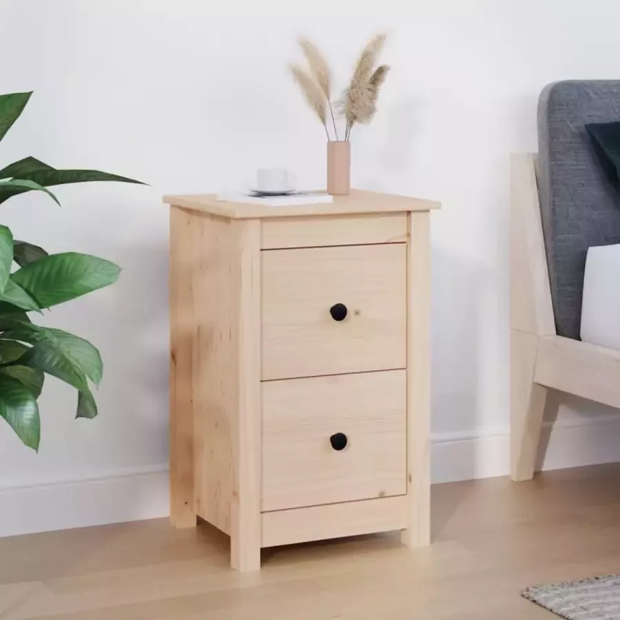Furniture Limited Nachtkastje 40x35x61 5 cm massief grenenhout