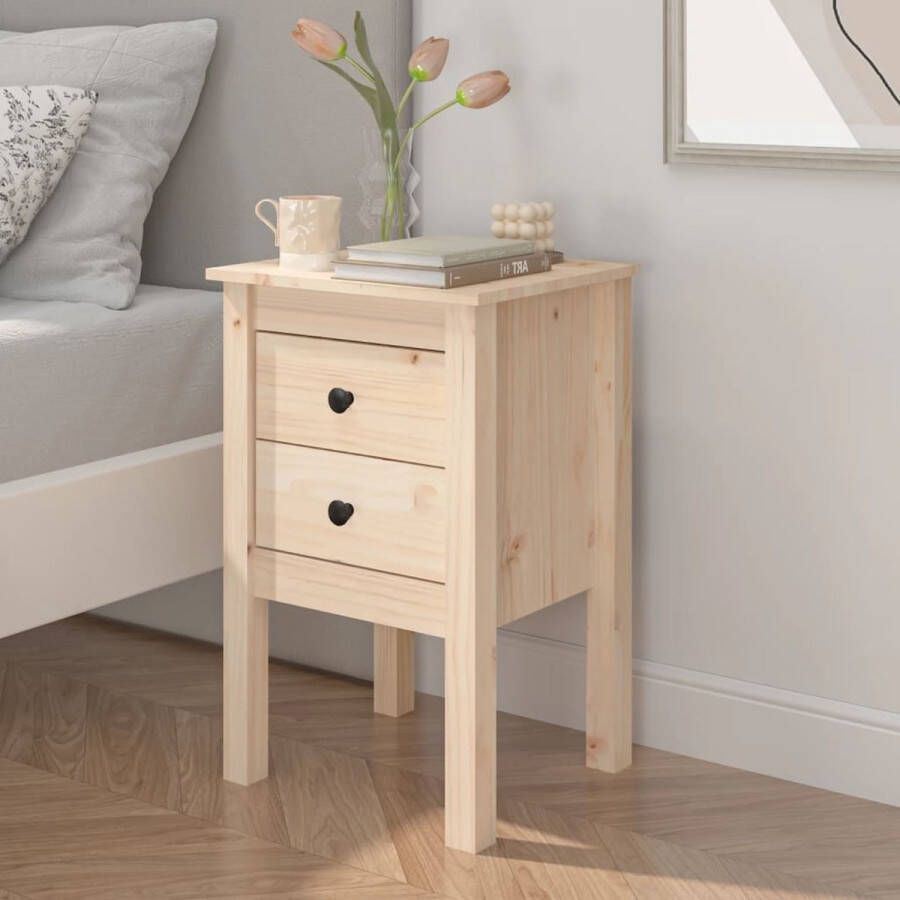 Furniture Limited Nachtkastje 40x35x61 5 cm massief grenenhout