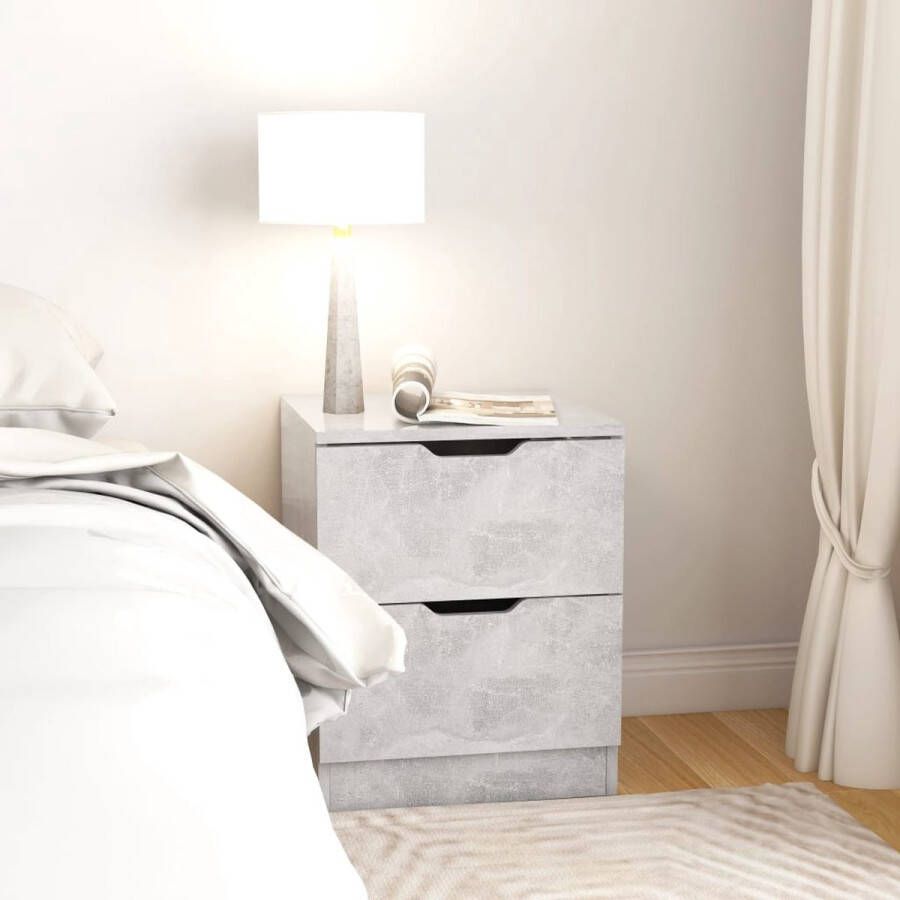 Furniture Limited Nachtkastje 40x40x50 cm spaanplaat betongrijs