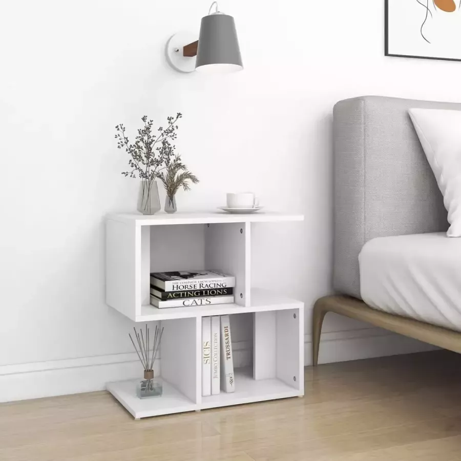 Furniture Limited Nachtkastje 50x30x51 5 cm spaanplaat wit
