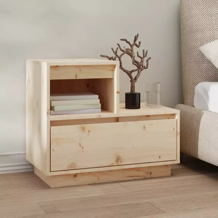 Furniture Limited Nachtkastje 60x34x51 cm massief grenenhout