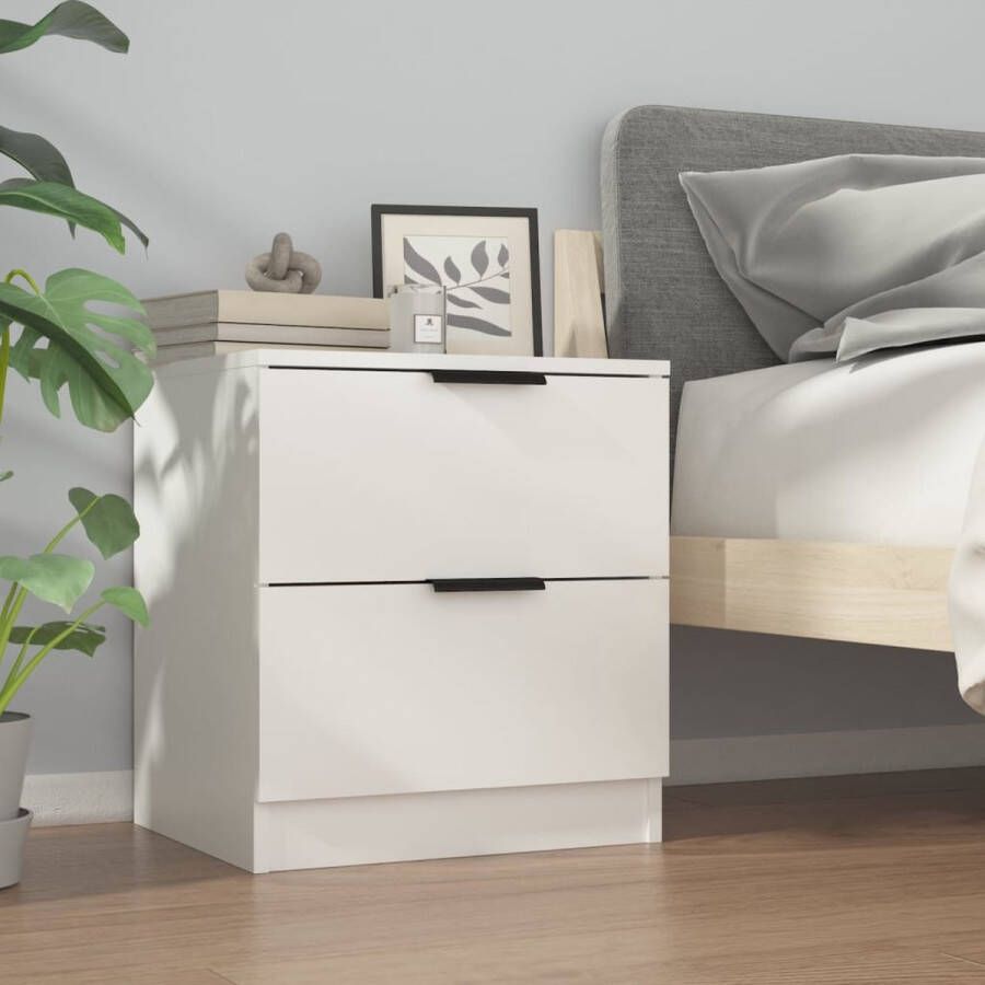Furniture Limited Nachtkastje bewerkt hout wit