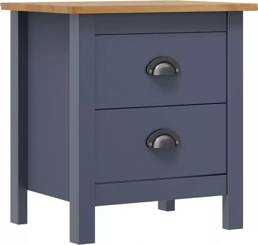Furniture Limited Nachtkastje -ll 46x35x49 5 cm massief grenenhout grijs