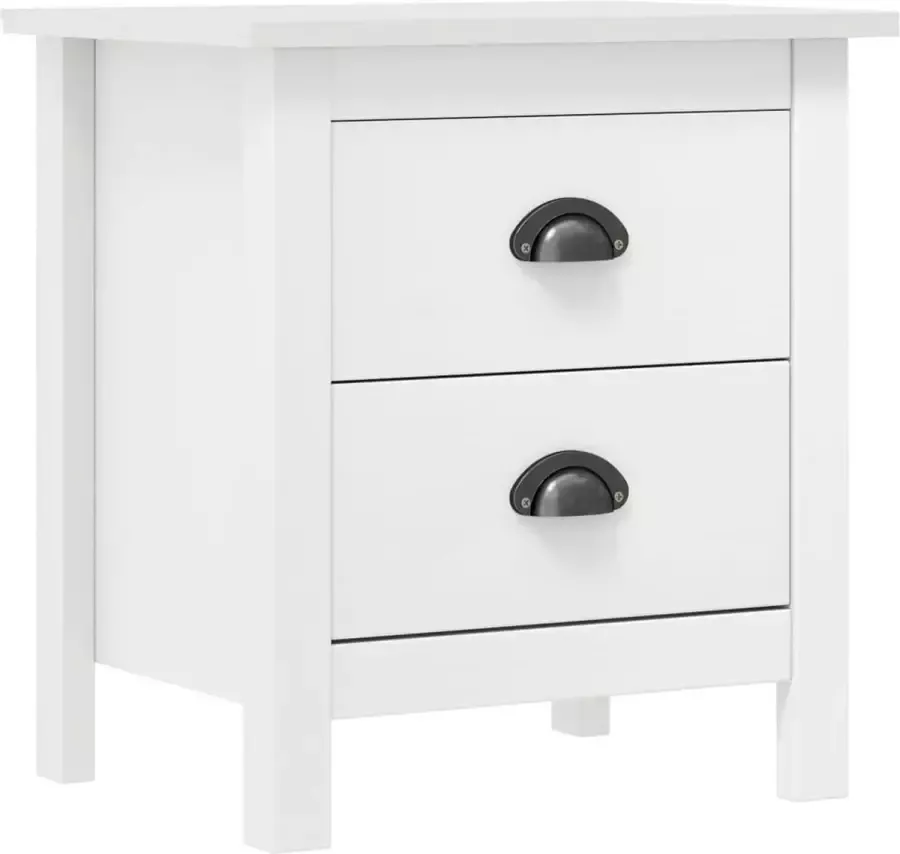 Furniture Limited Nachtkastje -ll 46x35x49 5 cm massief grenenhout wit