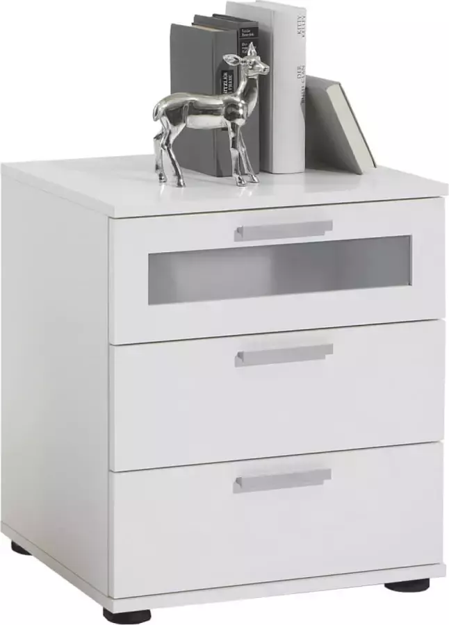 Furniture Limited Nachtkastje met 3 lades wit