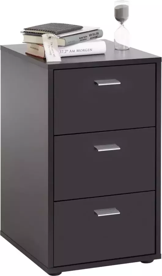 Furniture Limited Nachtkastje met 3 lades zwart