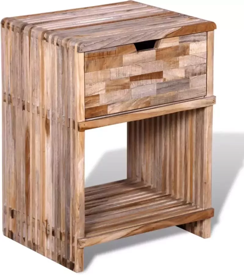 Furniture Limited Nachtkastje met lade gerecycled teakhout
