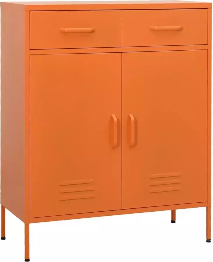 Furniture Limited Opbergkast 80x35x101 5 cm staal oranje