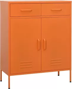 Furniture Limited Opbergkast 80x35x101 5 cm staal oranje