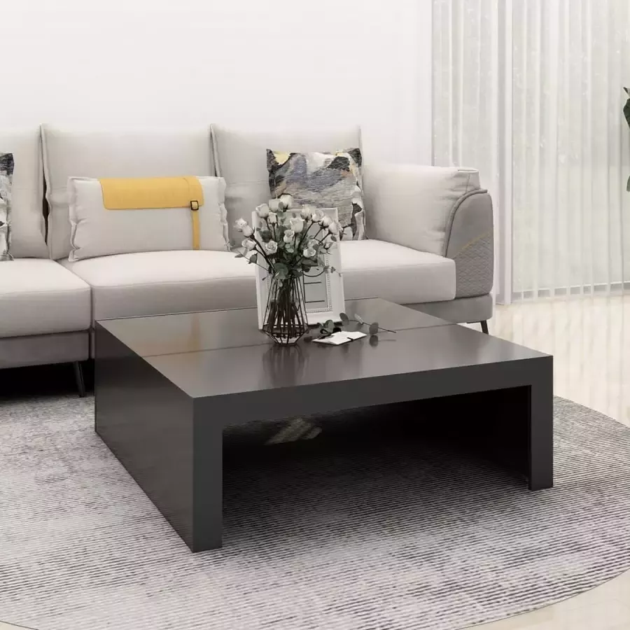 Furniture Limited Salontafel 100x100x35 cm spaanplaat grijs