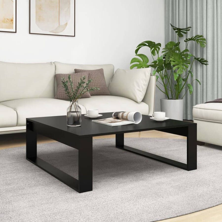 Furniture Limited Salontafel 100x100x35 cm spaanplaat zwart