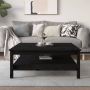 Furniture Limited Salontafel 100x100x40 cm massief grenenhout zwart - Thumbnail 1