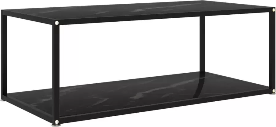 Furniture Limited Salontafel 100x50x35 cm gehard glas zwart
