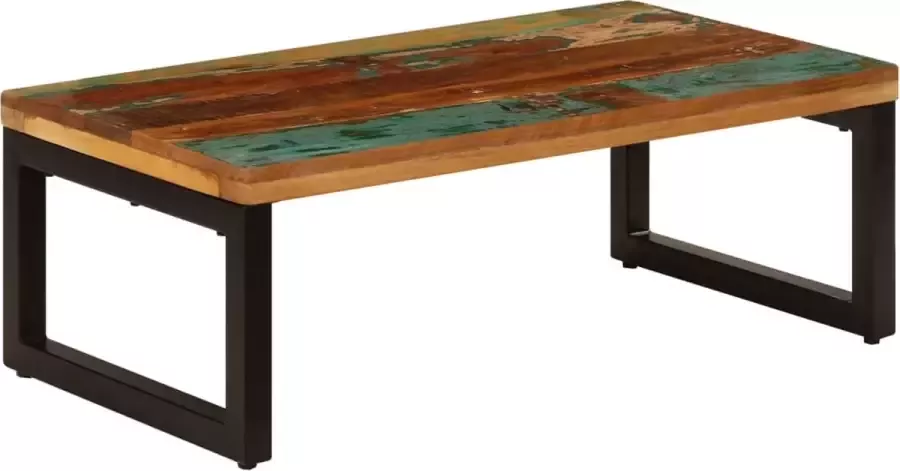 Furniture Limited Salontafel 100x50x35 cm massief gerecycled hout en staal