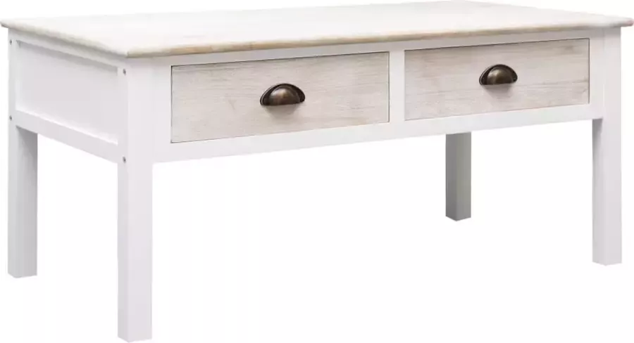 Furniture Limited Salontafel 100x50x45 cm hout wit en -l