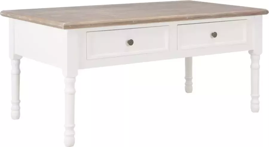 Furniture Limited Salontafel 100x55x45 cm hout wit
