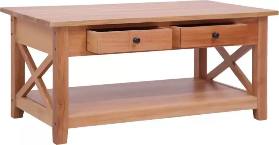 Furniture Limited Salontafel 100x55x46 cm massief mahoniehout