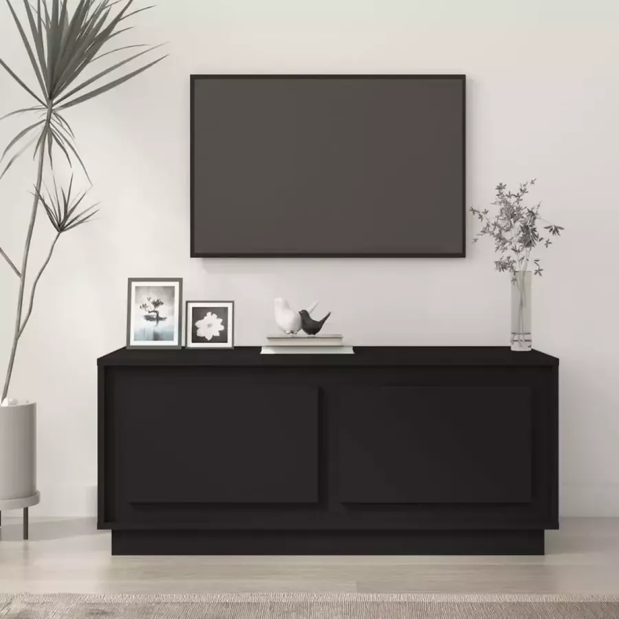 Furniture Limited Salontafel 102x50x44 cm bewerkt hout zwart