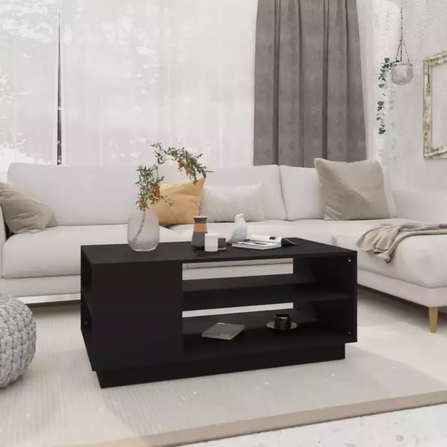 Furniture Limited Salontafel 102x55x43 cm spaanplaat zwart