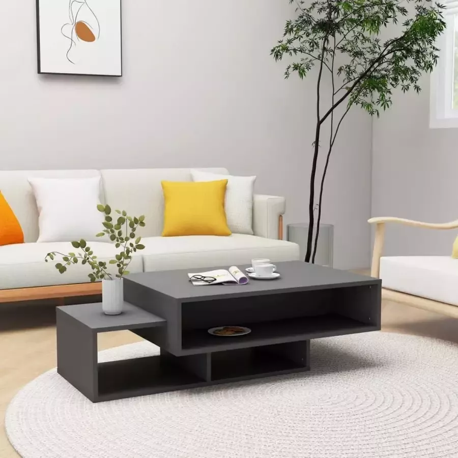 Furniture Limited Salontafel 105x55x32 cm spaanplaat grijs