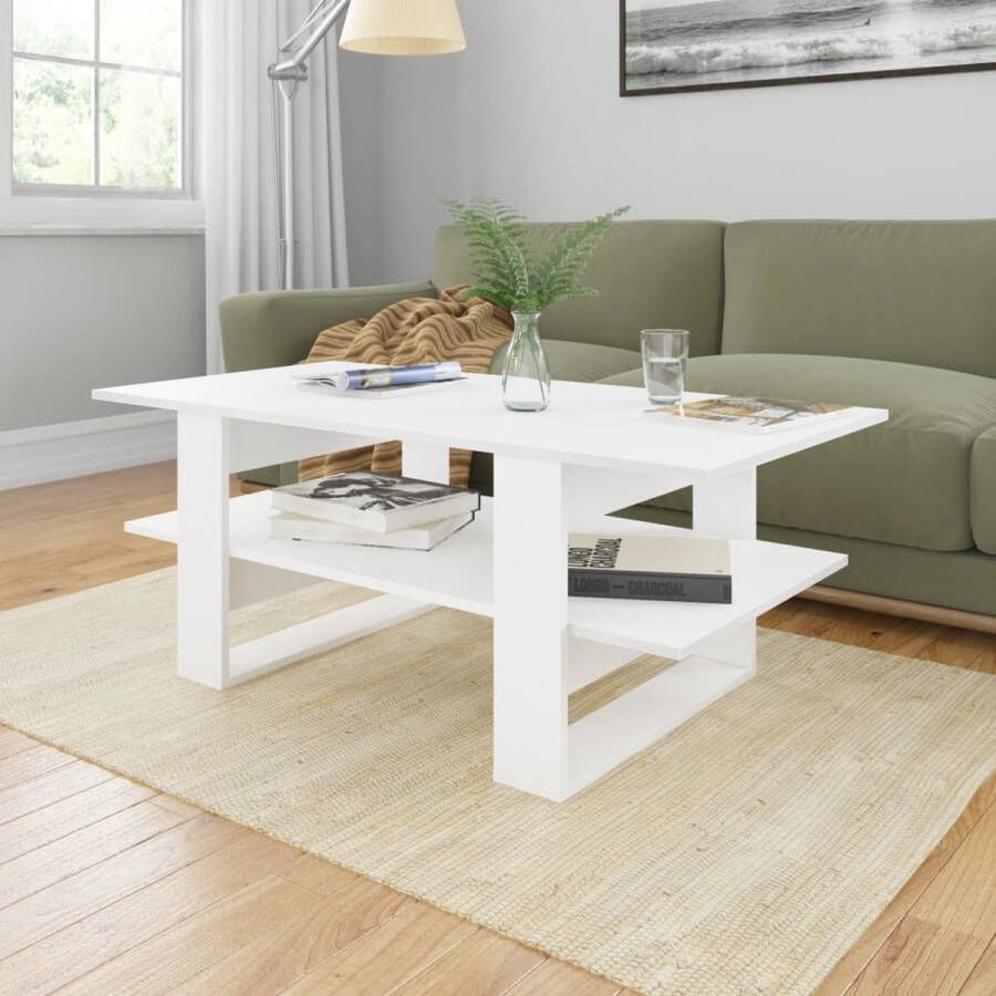 Furniture Limited Salontafel 110x55x42 cm bewerkt hout wit