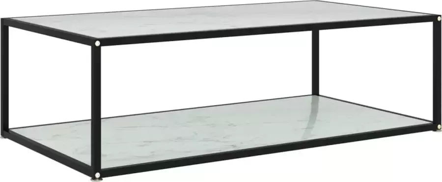 Furniture Limited Salontafel 120x60x35 cm gehard glas wit