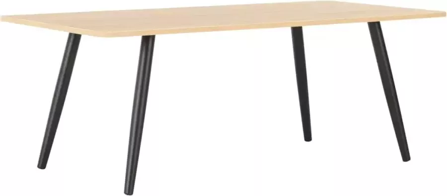 Furniture Limited Salontafel 120x60x46 cm zwart en eikenkleurig