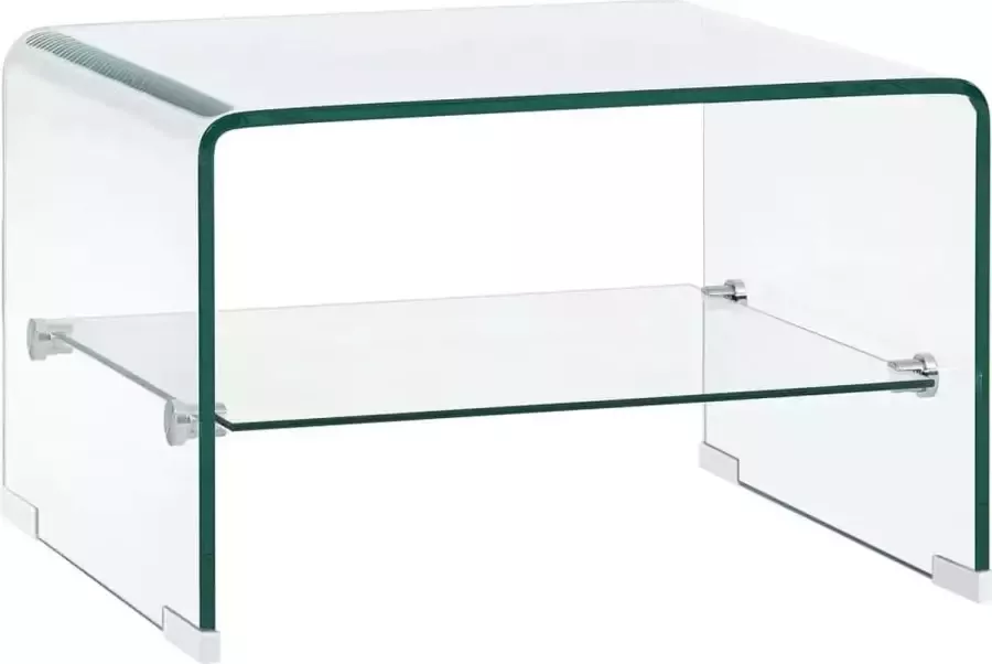 Furniture Limited Salontafel 50x45x33 cm gehard glas transparant