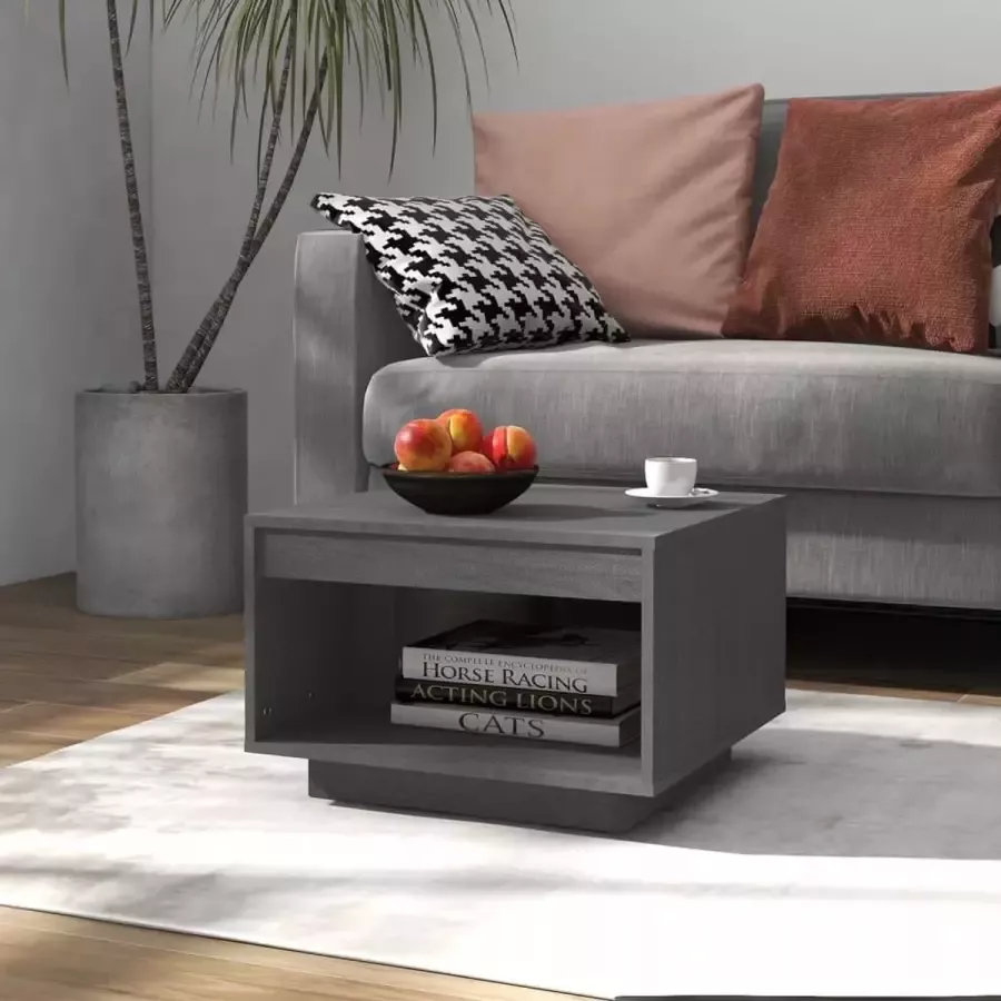 Furniture Limited Salontafel 50x50x33 5 cm massief grenenhout grijs