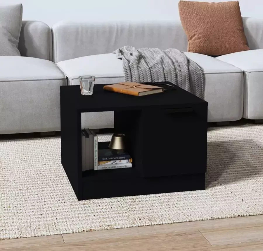 Furniture Limited Salontafel 50x50x36 cm bewerkt hout zwart