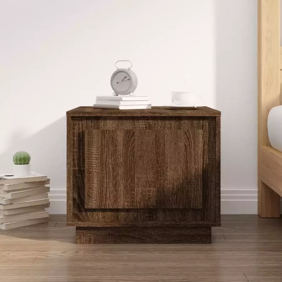 Furniture Limited Salontafel 51x50x44 cm bewerkt hout bruineikenkleurig